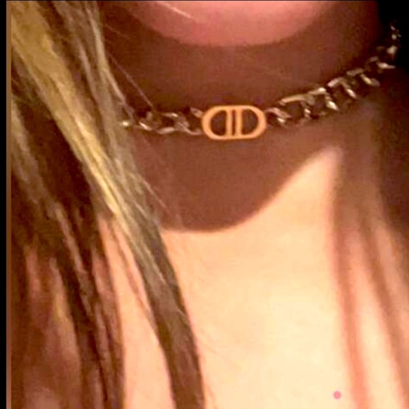 NEW CD Gold Tone Choker or Necklace CC, CID or Whatever Letter Combo You Want - Picture 2 of 6